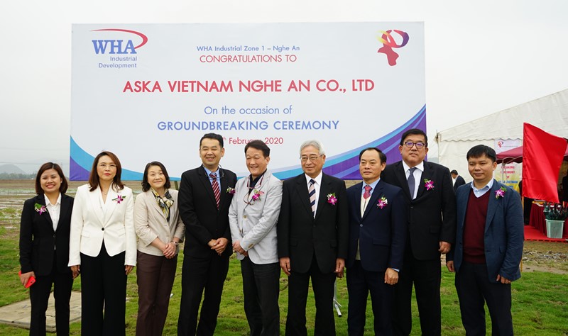 Aska Vietnam Nghe An (Japan) Breaks Ground  at WHA Industrial Zone 1 – Nghe An
