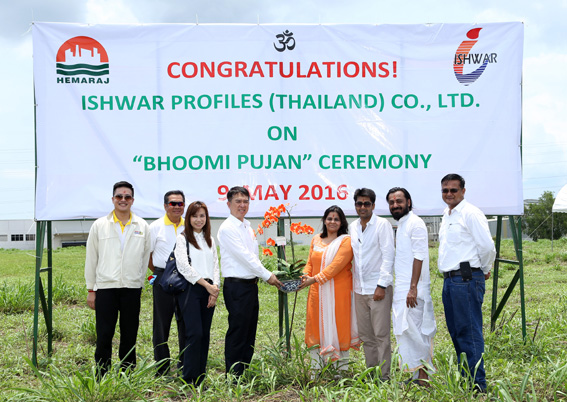 Ishwar Profiles (Thailand) Holds Bhoomi Pujan Ceremony for New Plant in Hemaraj CIE